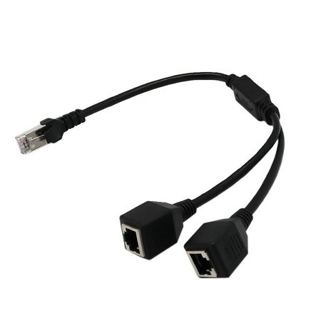 SANOXY RJ45 Splitter Adapter 1 to 2 Cable CAT 7 6 5 LAN Ethernet Cable Connector 1 to 2 way cable EBL-CAT7-2